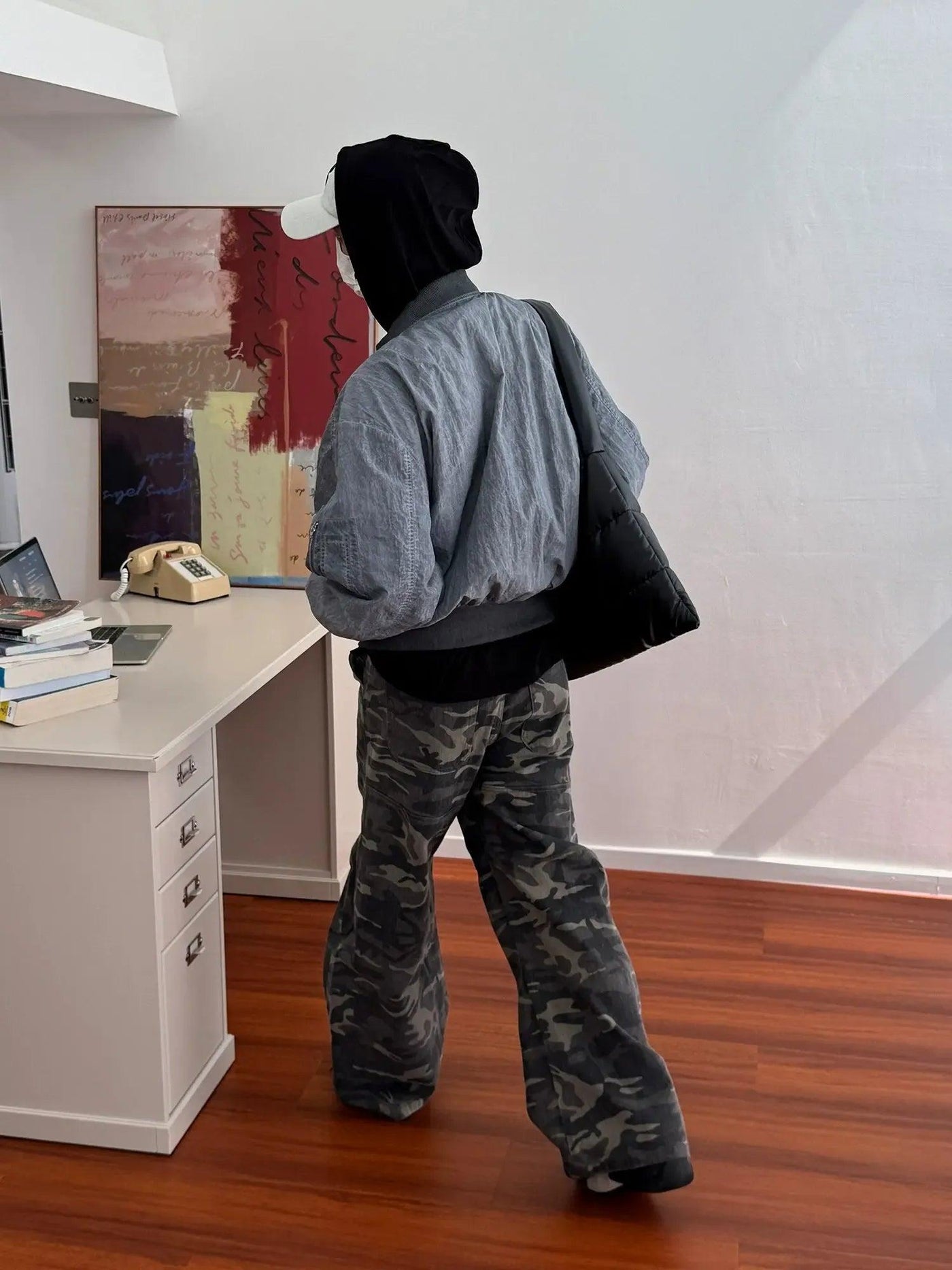 Nine Camouflage Pattern Loose Jeans-korean-fashion-Jeans-Nine's Closet-OH Garments