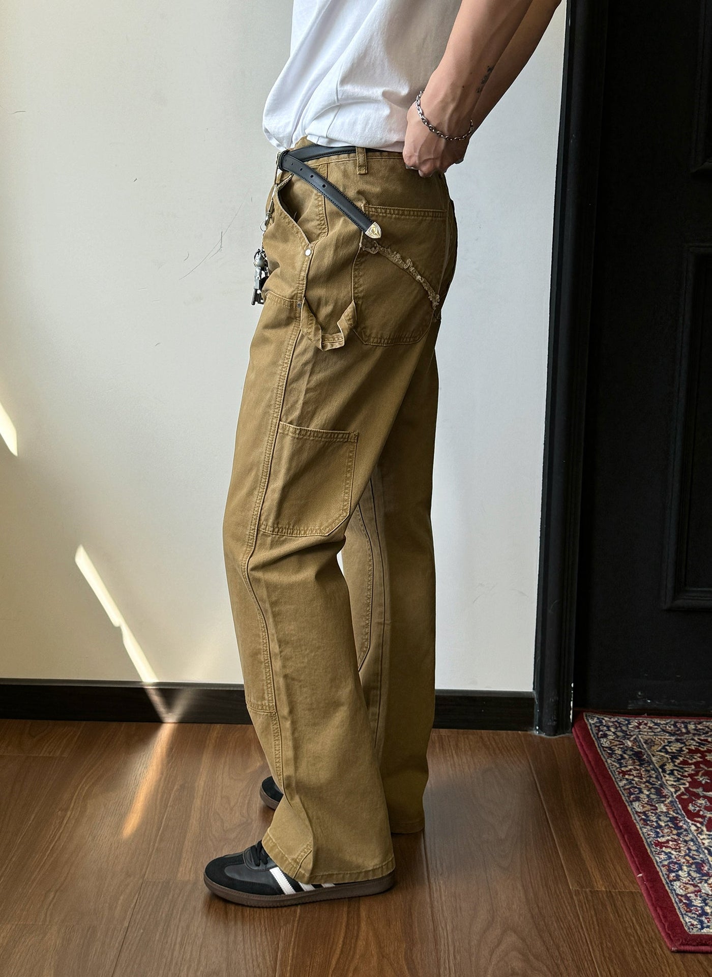 Nine Casual Patched Jeans-korean-fashion-Jeans-Nine's Closet-OH Garments