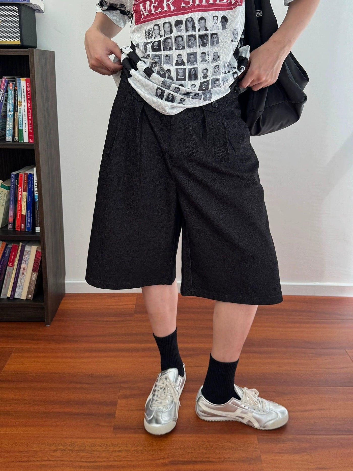 Nine Casual Pleated Shorts-korean-fashion-Shorts-Nine's Closet-OH Garments