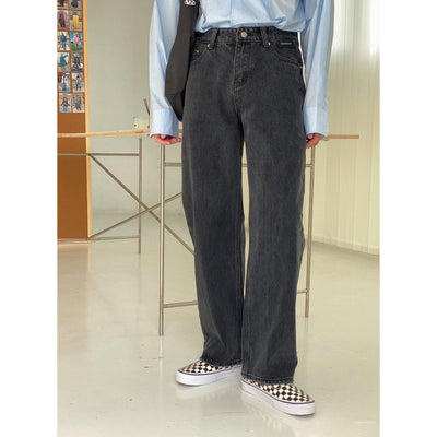 Nine Casual Regular Fit Jeans-korean-fashion-Jeans-Nine's Closet-OH Garments
