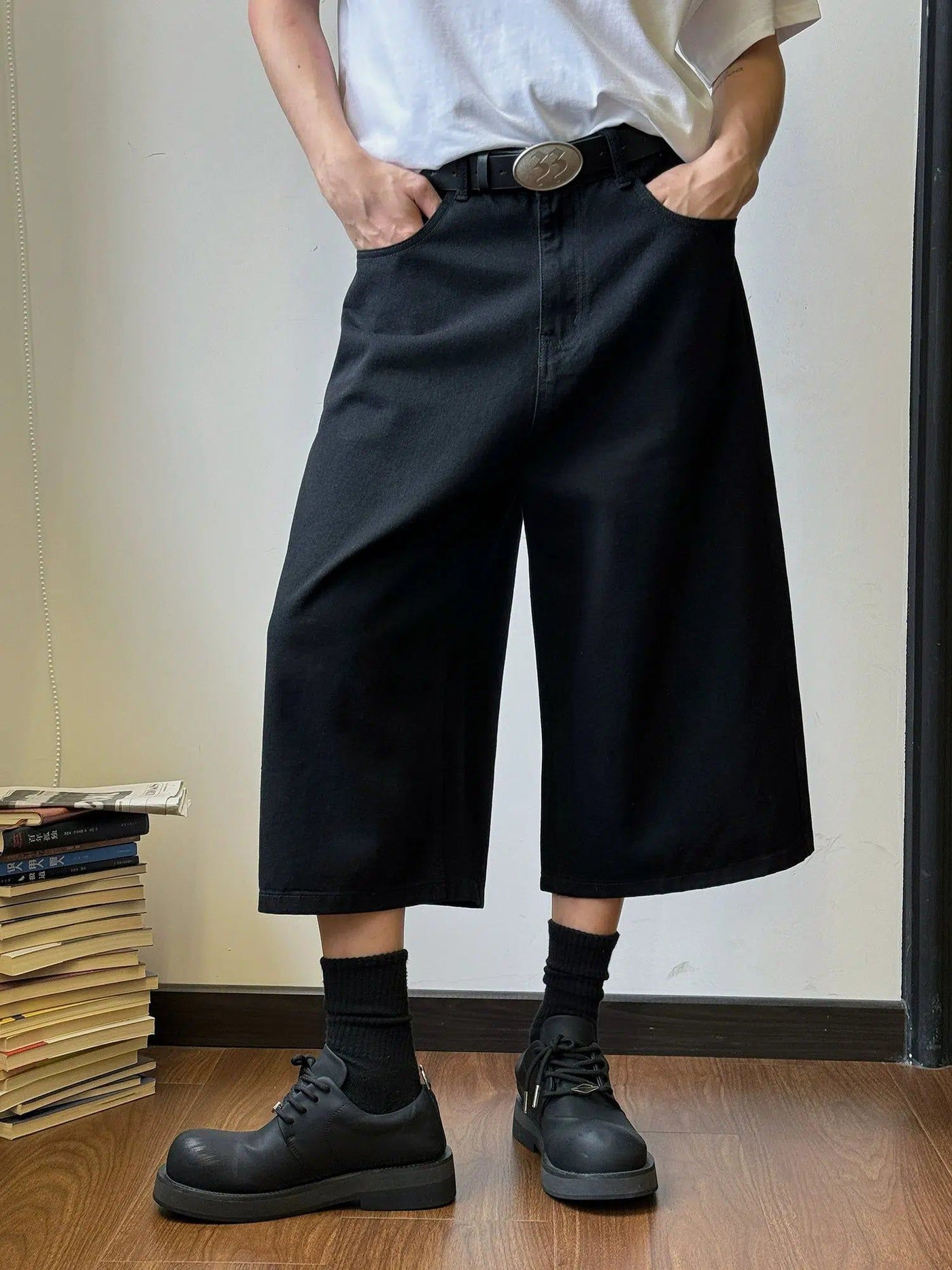Nine Chic Wide Leg Denim Shorts-korean-fashion-Shorts-Nine's Closet-OH Garments