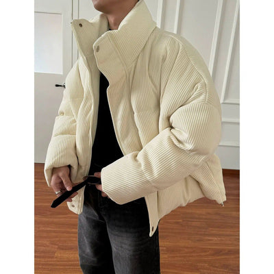 Nine Corduroy Puffer Jacket-korean-fashion-Jacket-Nine's Closet-OH Garments