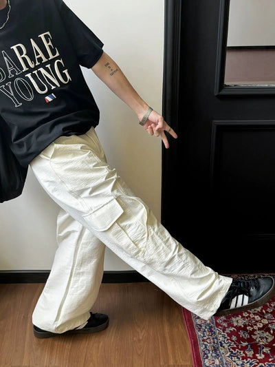 Nine Cozy Multi-Pocket Cargo Pants-korean-fashion-Pants-Nine's Closet-OH Garments