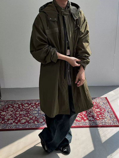 Nine Detachable Lining Hooded Long Coat-korean-fashion-Long Coat-Nine's Closet-OH Garments