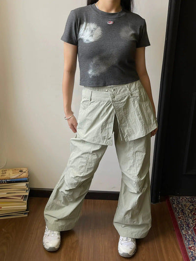 Nine Detachable Skirt Pleated Pants-korean-fashion-Pants-Nine's Closet-OH Garments