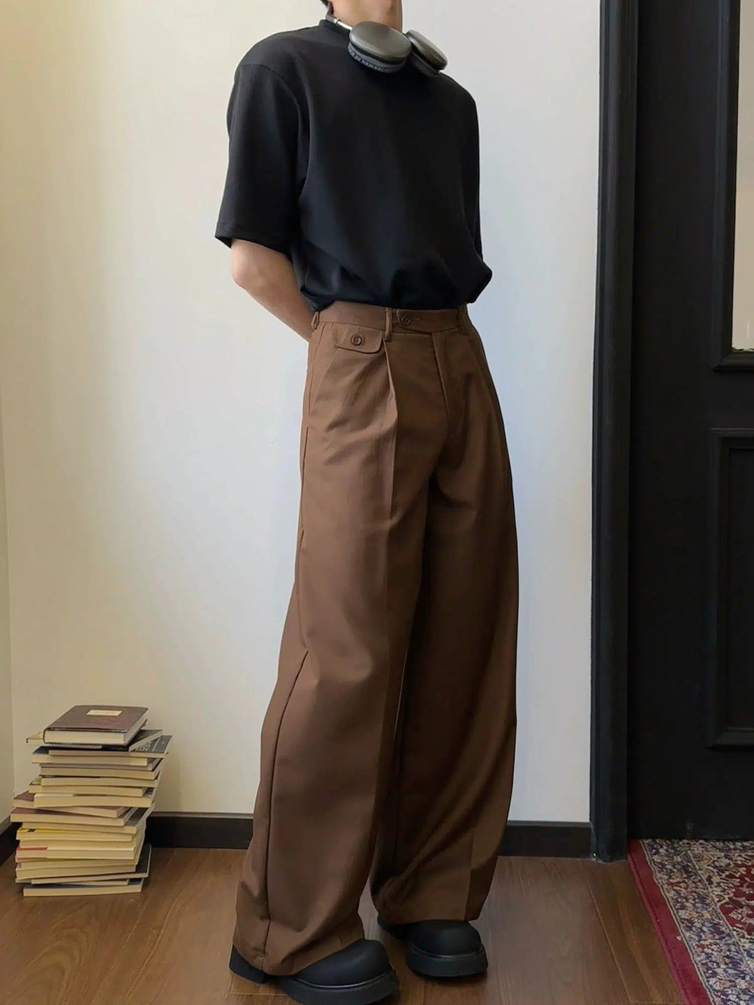 Nine Drape Pleated Trousers