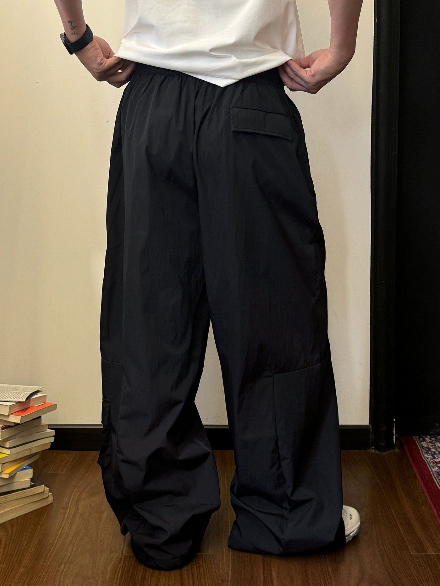 Nine Drawcord Bar Stripes Track Pants-korean-fashion-Pants-Nine's Closet-OH Garments