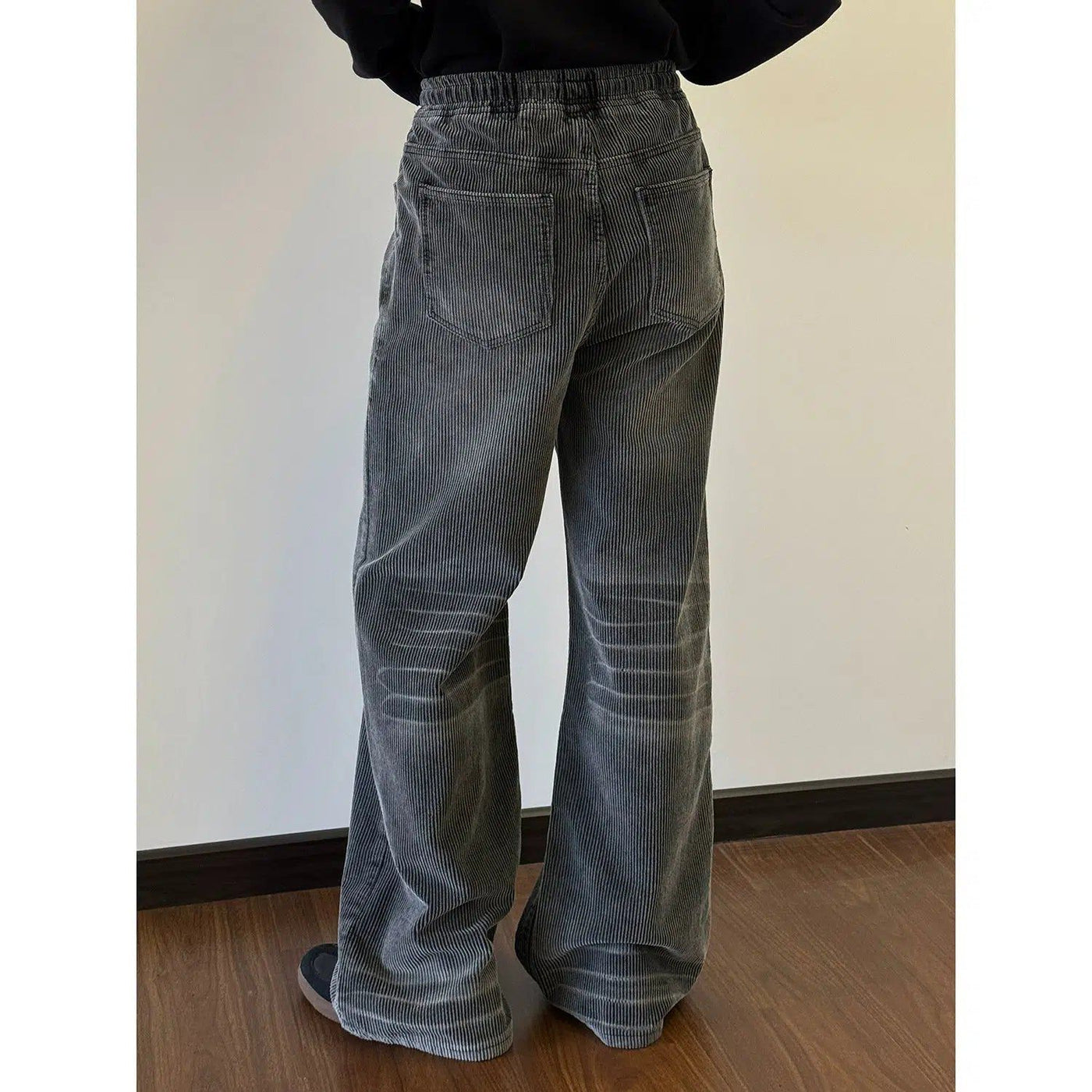 Nine Drawstring Washed Corduroy Pants-korean-fashion-Pants-Nine's Closet-OH Garments