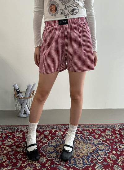 Nine Elastic Plain & Checkered Shorts-korean-fashion-Shorts-Nine's Closet-OH Garments