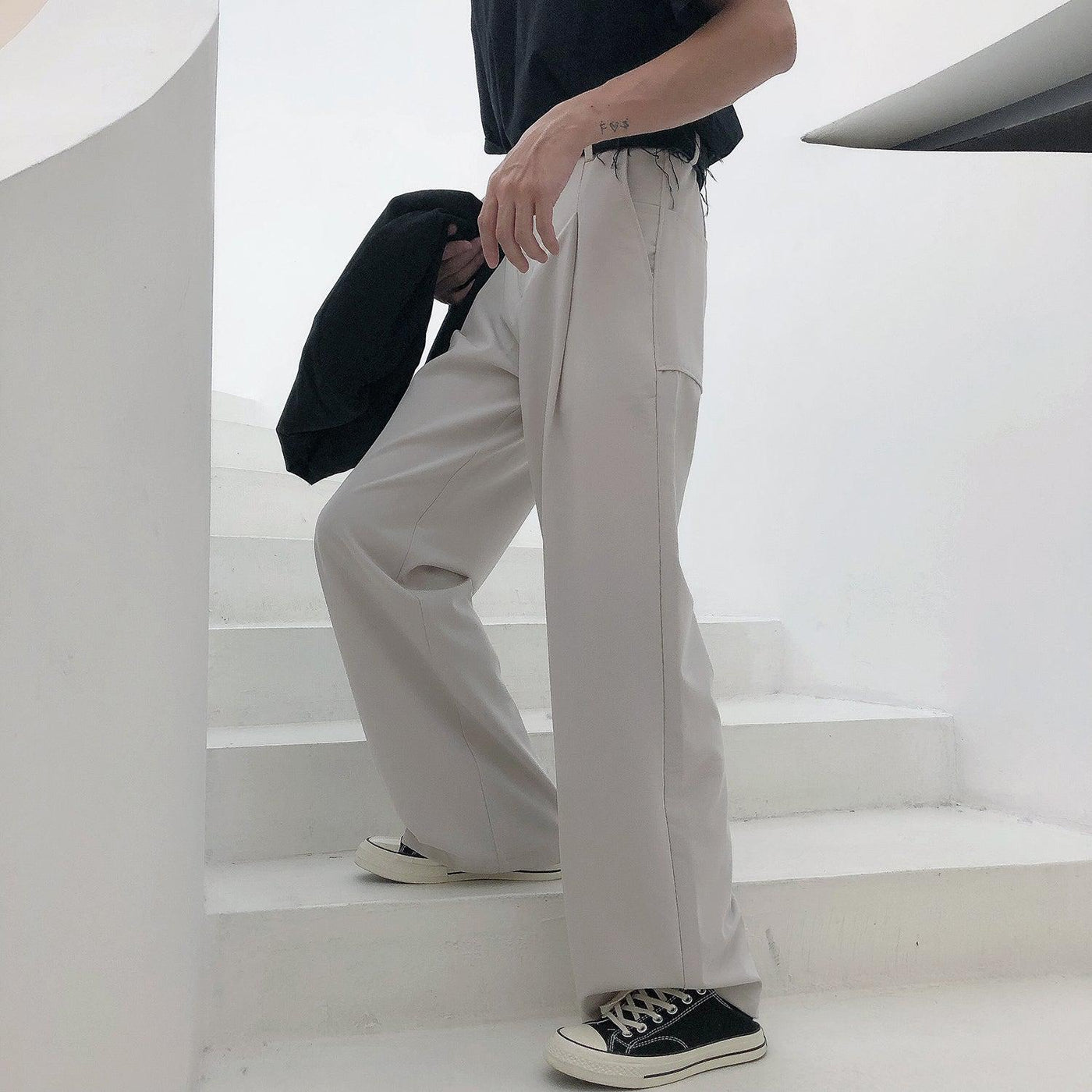 Nine Essential Bootcut Trousers-korean-fashion-Pants-Nine's Closet-OH Garments