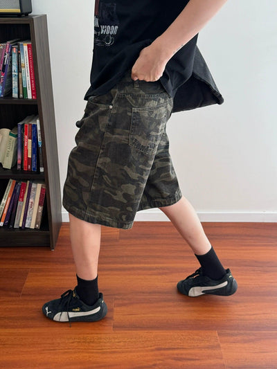 Nine Essential Camouflage Shorts-korean-fashion-Shorts-Nine's Closet-OH Garments