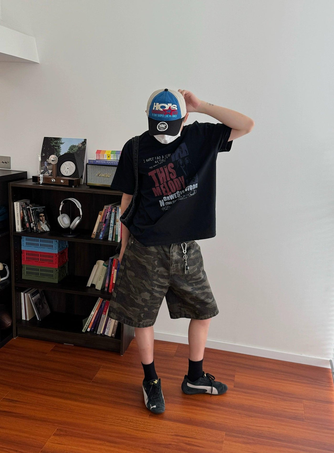 Nine Essential Camouflage Shorts-korean-fashion-Shorts-Nine's Closet-OH Garments