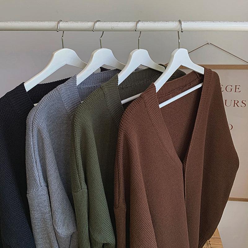 Nine Essential Chunky Open Knit Cardigan-korean-fashion-Cardigan-Nine's Closet-OH Garments