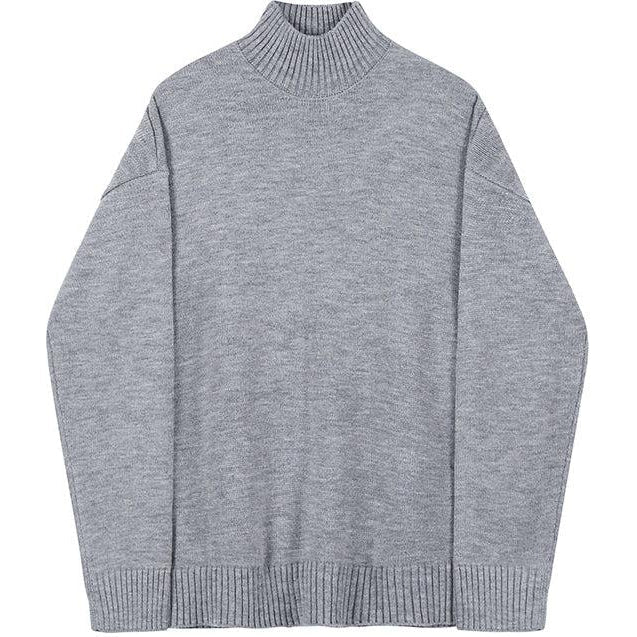 Nine Essential Ribbed Mock Sweater-korean-fashion-Sweater-Nine's Closet-OH Garments