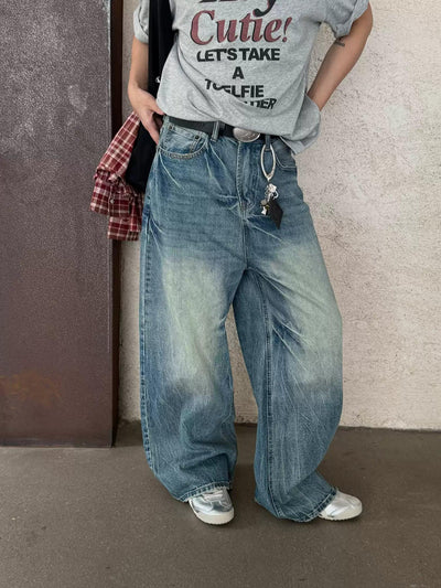 Nine Fade Highlight Wide Jeans-korean-fashion-Jeans-Nine's Closet-OH Garments