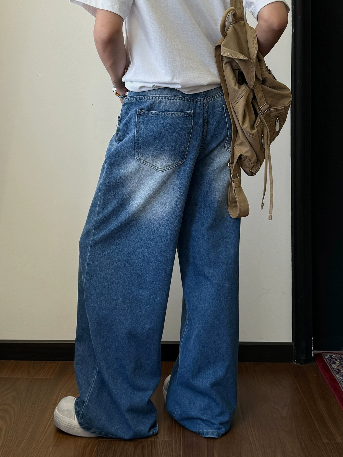 Nine Fade Spots Whiskers Jeans-korean-fashion-Jeans-Nine's Closet-OH Garments