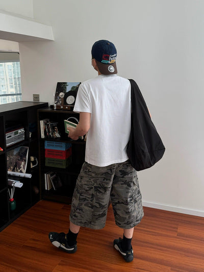 Nine Faded Camouflage Cargo Shorts-korean-fashion-Shorts-Nine's Closet-OH Garments