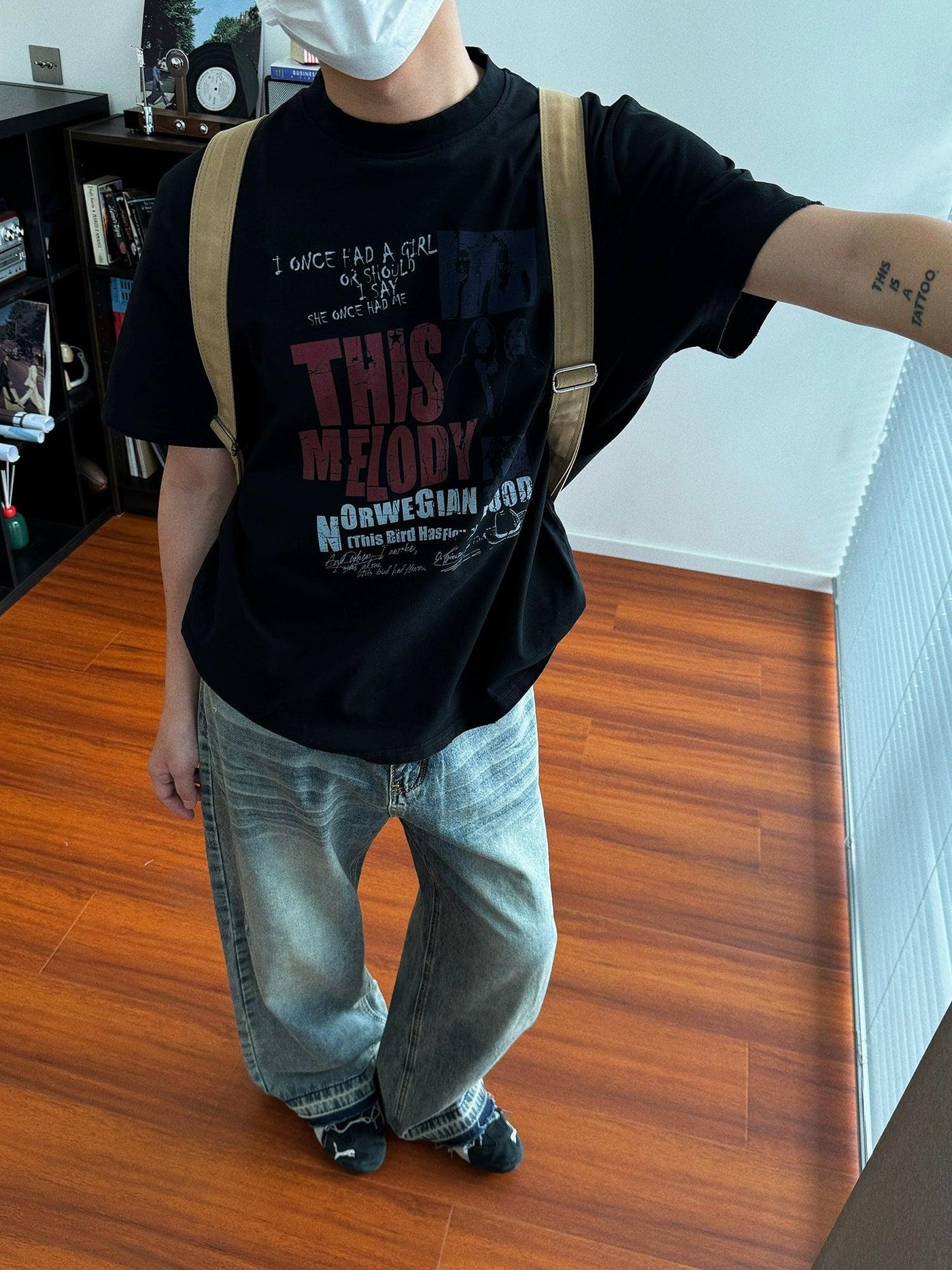 Nine Faded Distressed Edge Jeans-korean-fashion-Jeans-Nine's Closet-OH Garments