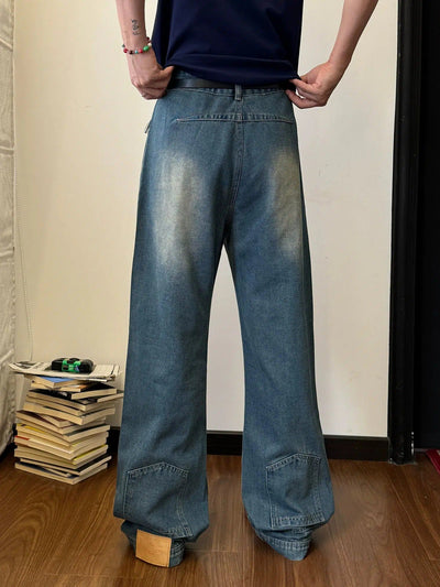 Nine Faded Upside-Down Jeans-korean-fashion-Jeans-Nine's Closet-OH Garments