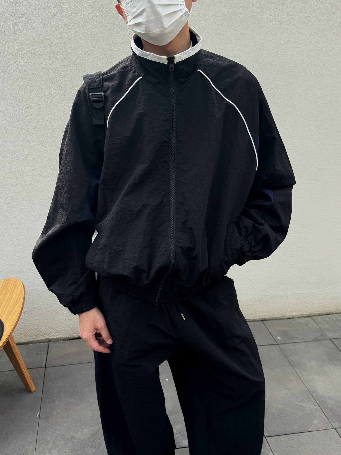 Nine Gartered Athleisure Zipped Jacket & Pants Set-korean-fashion-Clothing Set-Nine's Closet-OH Garments