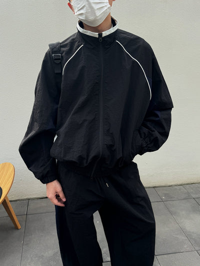Nine Gartered Athleisure Zipped Jacket & Pants Set-korean-fashion-Clothing Set-Nine's Closet-OH Garments