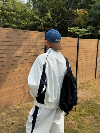 Nine Gartered Athleisure Zipped Jacket & Pants Set-korean-fashion-Clothing Set-Nine's Closet-OH Garments