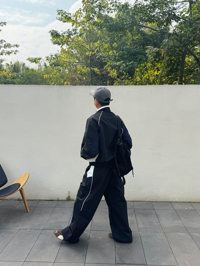 Nine Gartered Athleisure Zipped Jacket & Pants Set-korean-fashion-Clothing Set-Nine's Closet-OH Garments