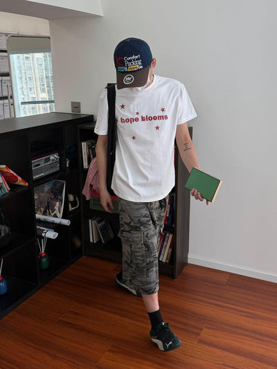 Nine Hope Blooms Print T-Shirt-korean-fashion-T-Shirt-Nine's Closet-OH Garments