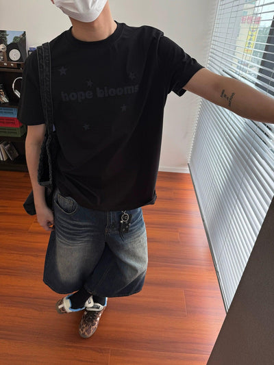 Nine Hope Blooms Print T-Shirt-korean-fashion-T-Shirt-Nine's Closet-OH Garments