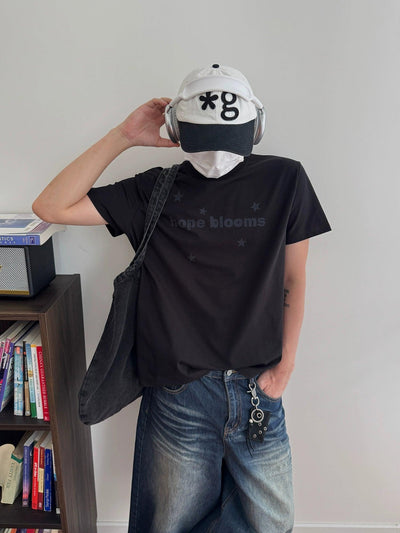 Nine Hope Blooms Print T-Shirt-korean-fashion-T-Shirt-Nine's Closet-OH Garments