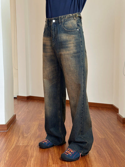 Nine Huge Fade Washed Jeans-korean-fashion-Jeans-Nine's Closet-OH Garments