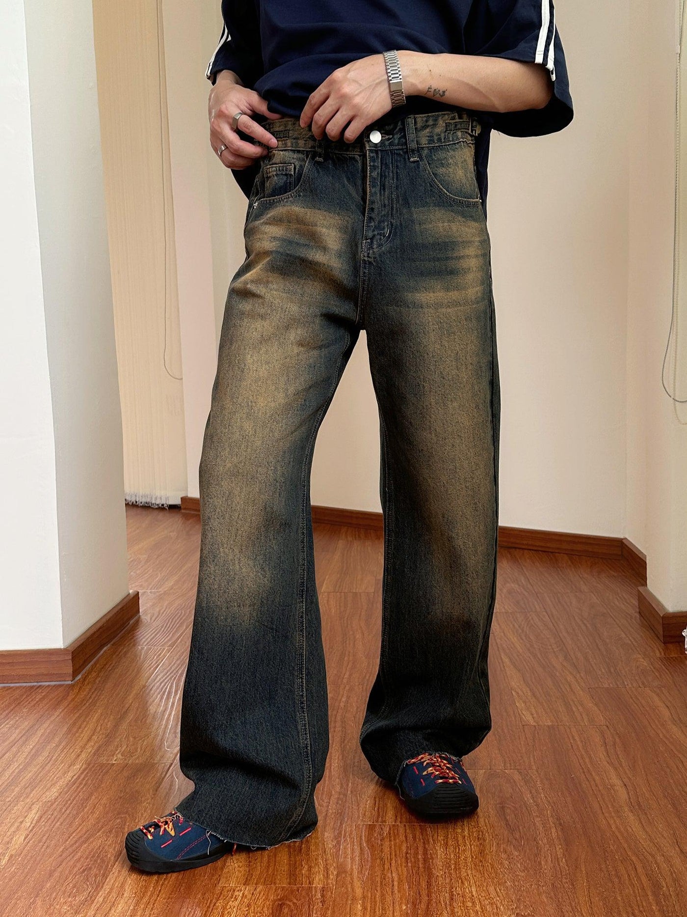 Nine Huge Fade Washed Jeans-korean-fashion-Jeans-Nine's Closet-OH Garments