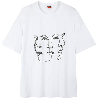 Nine Illusions Round Neck T-Shirt-korean-fashion-T-Shirt-Nine's Closet-OH Garments