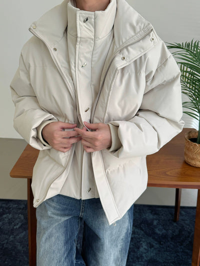 Nine Layered Plain Puffer Jacket-korean-fashion-Jacket-Nine's Closet-OH Garments