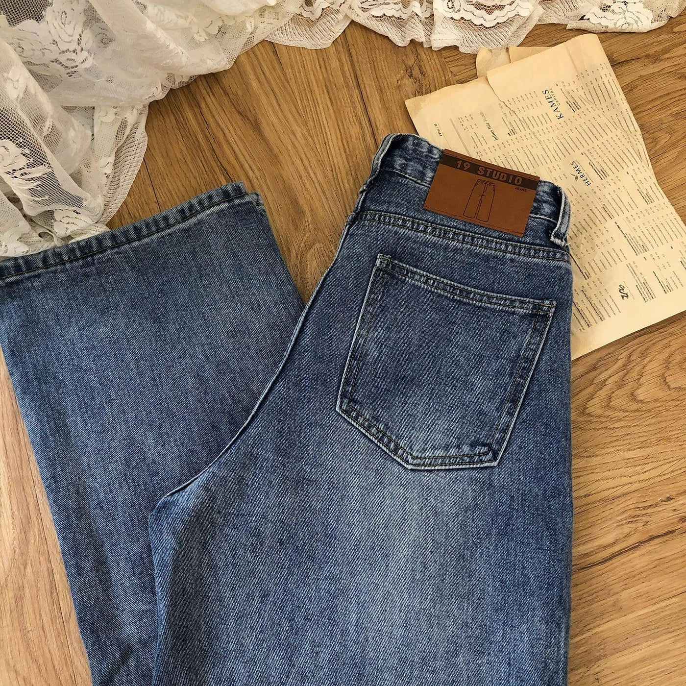 Nine Light Whiskers Jeans-korean-fashion-Jeans-Nine's Closet-OH Garments