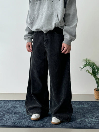 Nine Loose Fit Corduroy Pants-korean-fashion-Pants-Nine's Closet-OH Garments