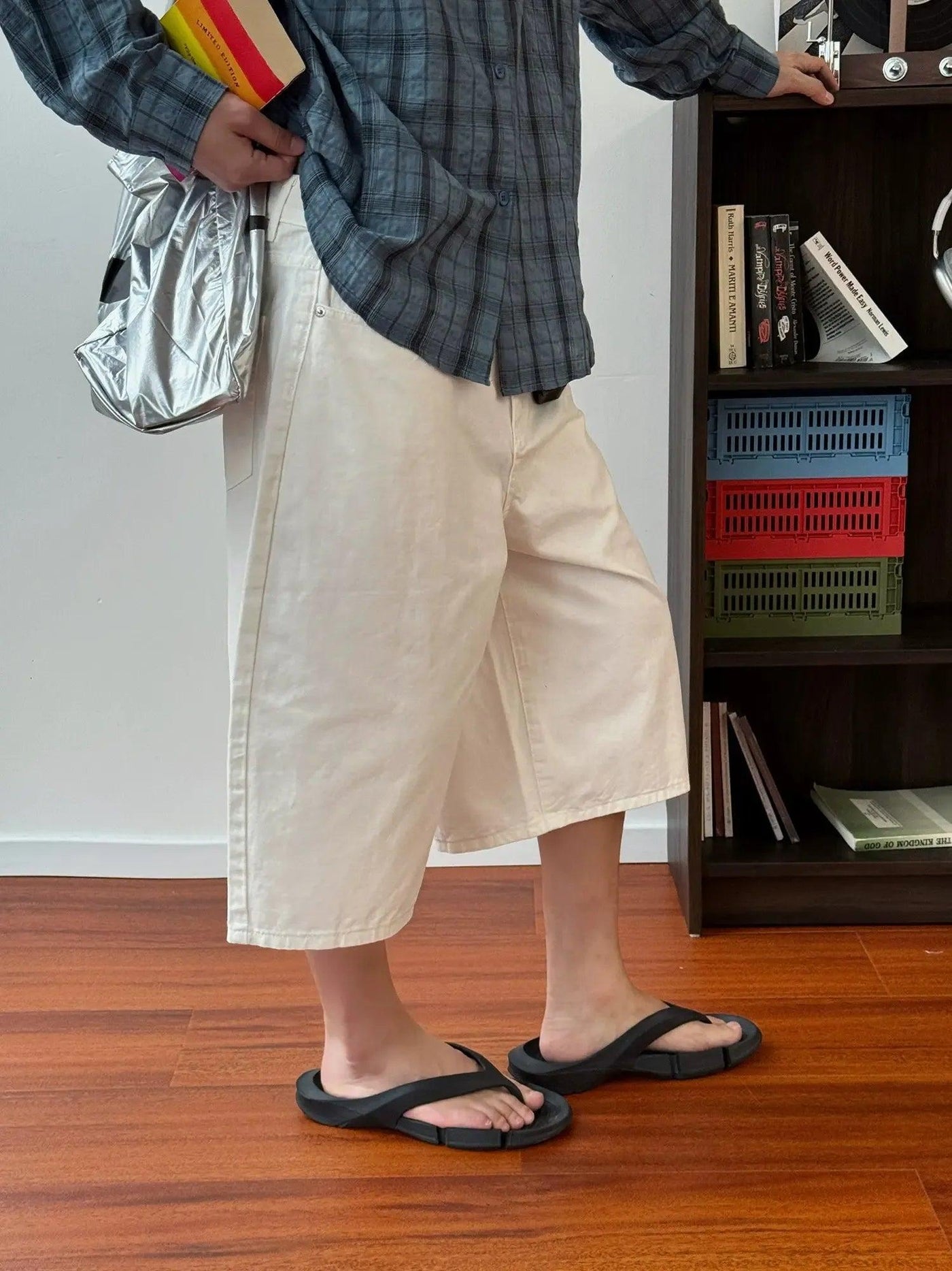 Nine Loose Fit Denim Shorts-korean-fashion-Shorts-Nine's Closet-OH Garments