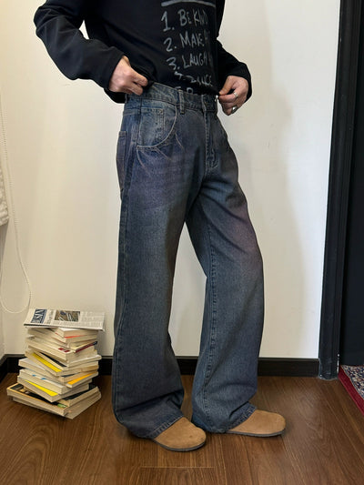 Nine Mid Rise Washed Jeans-korean-fashion-Jeans-Nine's Closet-OH Garments