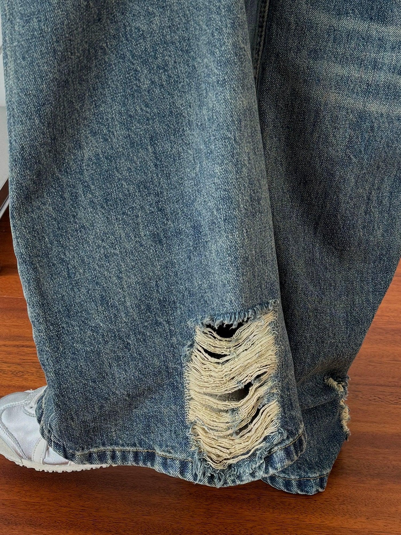 Nine Mud-Washed Ripped Jeans-korean-fashion-Jeans-Nine's Closet-OH Garments