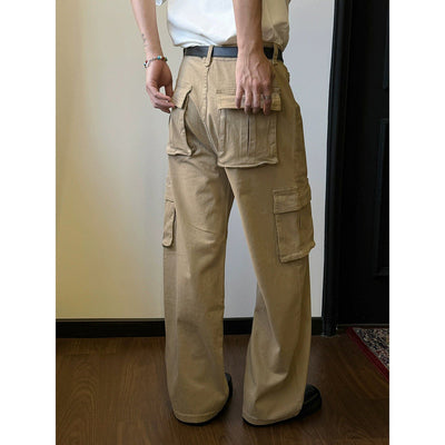 Nine Multi Flap Pocket Cargo Pants-korean-fashion-Pants-Nine's Closet-OH Garments