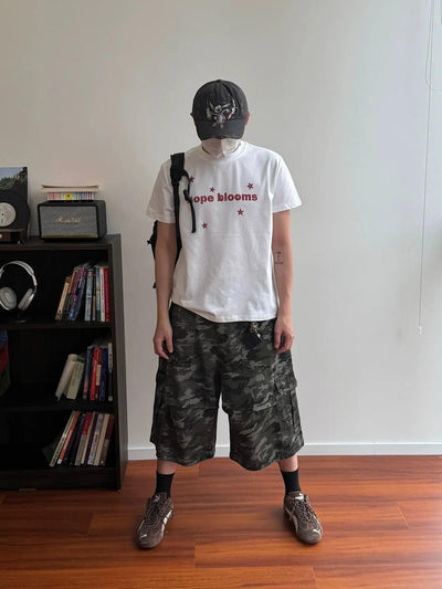 Nine Multi-Pocket Camouflage Cargo Shorts-korean-fashion-Shorts-Nine's Closet-OH Garments