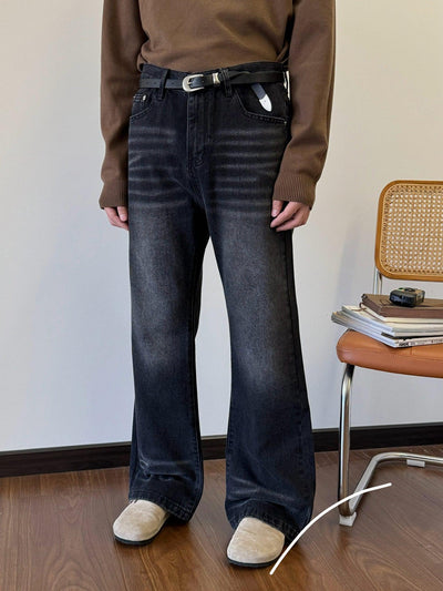 Nine Multi-Whiskers Faded Jeans-korean-fashion-Jeans-Nine's Closet-OH Garments