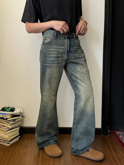 Nine Multi-Whiskers Slant Pocket Jeans-korean-fashion-Jeans-Nine's Closet-OH Garments