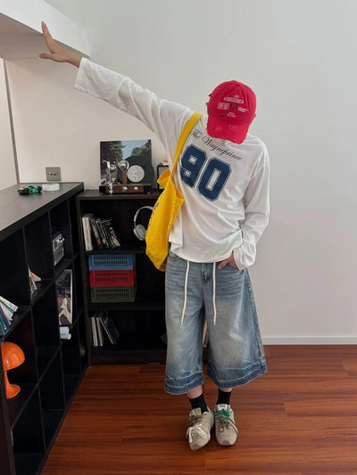 Nine Number 90 Sporty L/S T-Shirt-korean-fashion-T-Shirt-Nine's Closet-OH Garments