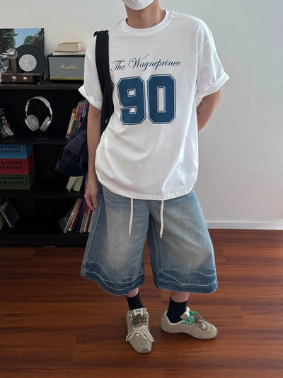 Nine Number 90 Sporty S/S T-Shirt-korean-fashion-T-Shirt-Nine's Closet-OH Garments