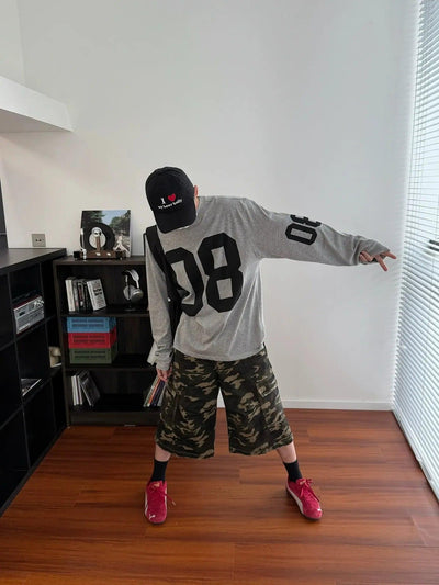 Nine Number Print Long Sleeve T-Shirt-korean-fashion-T-Shirt-Nine's Closet-OH Garments