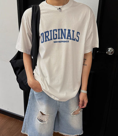 Nine Originals Text Print T-Shirt-korean-fashion-T-Shirt-Nine's Closet-OH Garments