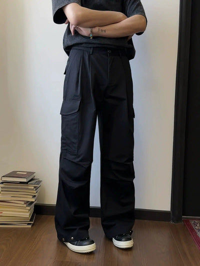 Nine Oversized Pocket Cargo Pants-korean-fashion-Pants-Nine's Closet-OH Garments
