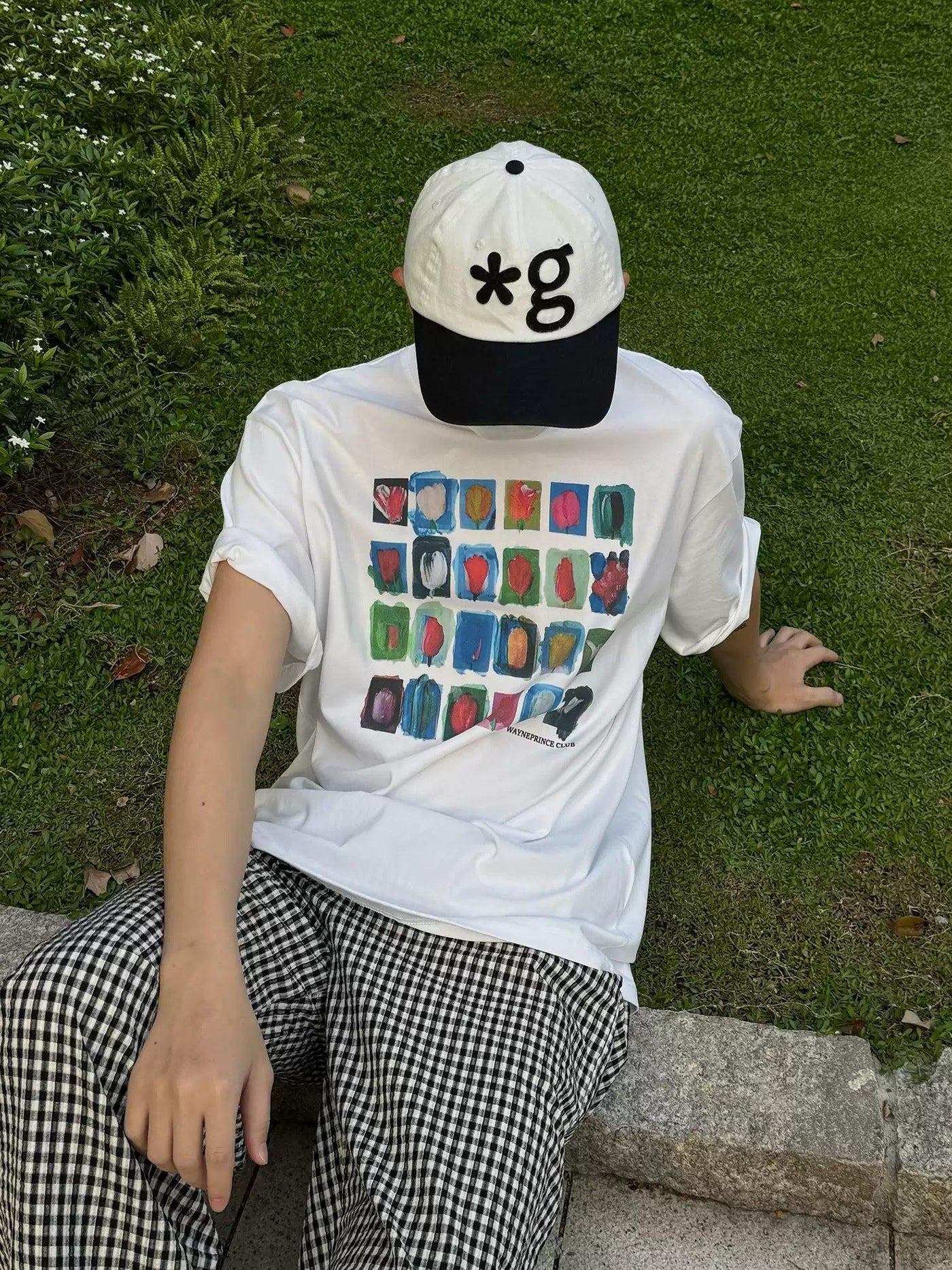 Nine Painted Graphic Pattern T-Shirt-korean-fashion-T-Shirt-Nine's Closet-OH Garments