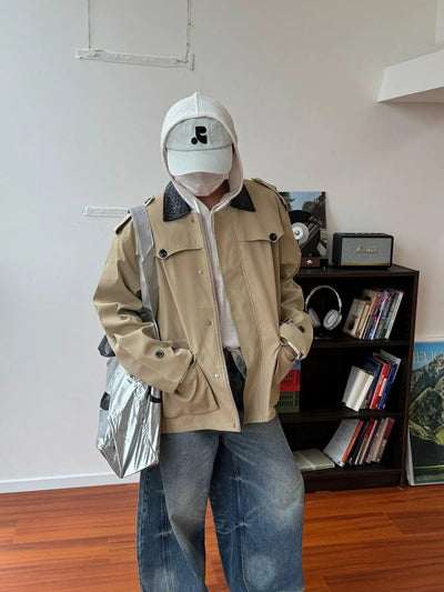 Nine PU Leather Collar Multi-Detail Jacket-korean-fashion-Jacket-Nine's Closet-OH Garments